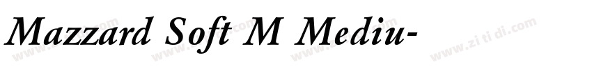 Mazzard Soft M Mediu字体转换
